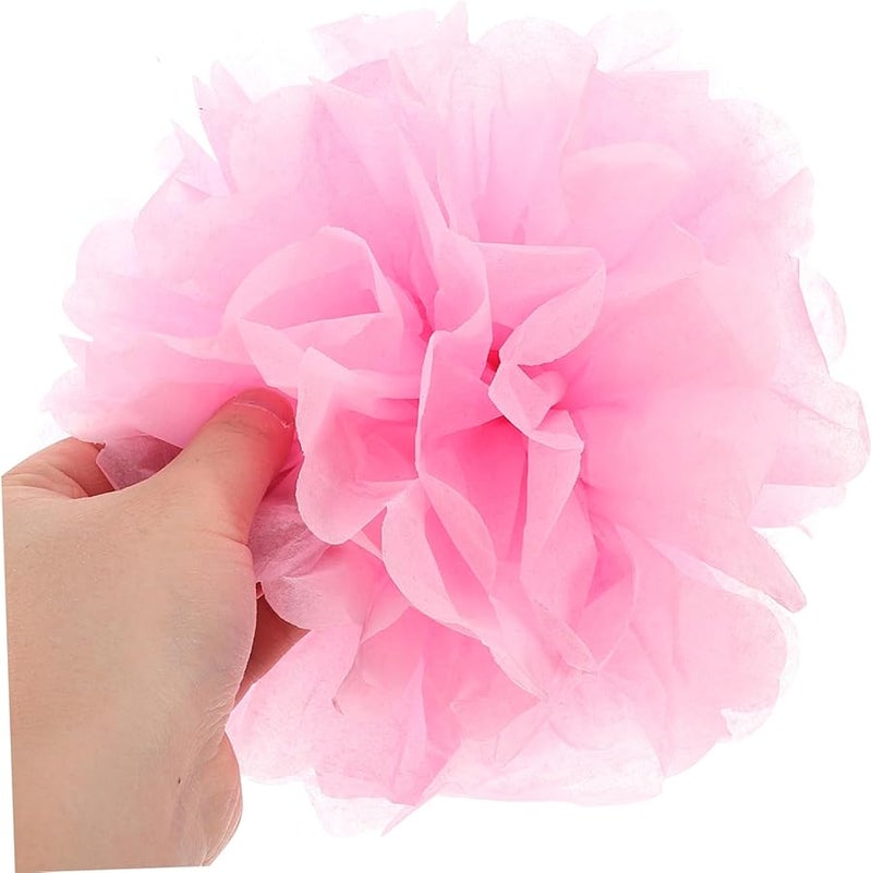 كرات ورقية وردية برتقالية عاجية 15 قطعة ديكورات حفلات الزفاف وعيد الميلاد - Image 3